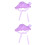 2Pièces Accessoire Bébé Violet Chapeau Décoratif Confortable 5
