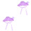 2Pièces Accessoire Bébé Violet Chapeau Décoratif Confortable 3