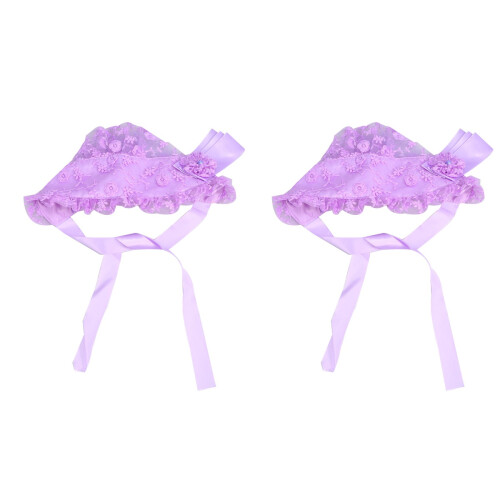 2Pièces Accessoire Bébé Violet Chapeau Décoratif Confortable 1