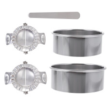 3 Sets Dumpling Tools Skin Cutter Molds Making Kit Silver