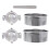 3 Sets Dumpling Tools Skin Cutter Molds Making Kit Silver 1