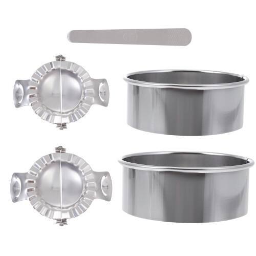 3 Sets Dumpling Tools Skin Cutter Molds Making Kit Silver