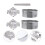 3 Sets Dumpling Tools Skin Cutter Molds Making Kit Silver 11