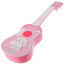 3 Pcs Plastic Cartoon Rabbit 4 String Guitar Toy For Kids