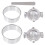 3 Sets Dumpling Tools Skin Cutter Molds Making Kit Silver 2