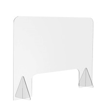 4Pcs Clear Acrylic Sneeze Guard Panels Office Desk Privacy Dividers