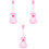 3 Pcs Plastic Cartoon Rabbit 4 String Guitar Toy For Kids 4
