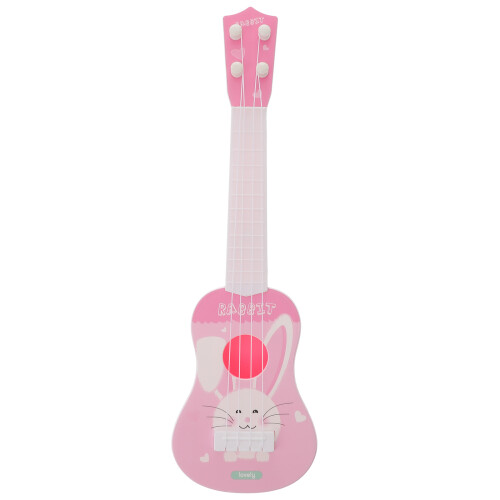 3 Pcs Plastic Cartoon Rabbit 4 String Guitar Toy For Kids 1