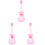 3 Pcs Plastic Cartoon Rabbit 4 String Guitar Toy For Kids 3