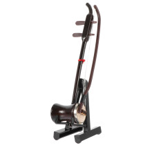 2 Sets Mini Musical Erhu Model Ornament Photo Prop 10.5x2x1.5cm Brown