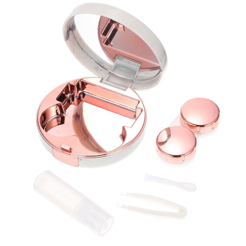 2Sets White Contact-Lens Container Plastic Portable Travel Storage 1