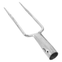4Pcs Ergonomic Steel Garden Fork for Planting & Manure Raking Silver