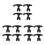 12Pcs Portable Golf Shoe Spike Replacement Tool Durable Plastic Metal 9