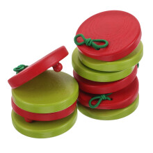 10Pcs Cartoon Wooden Castanets Educational Percussion Instruments