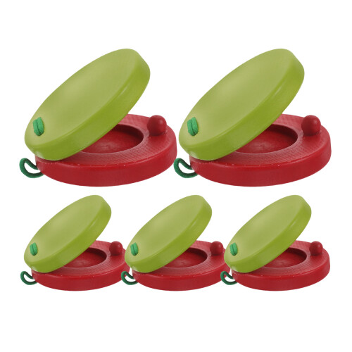 10Pcs Cartoon Wooden Castanets Educational Percussion Instruments 1
