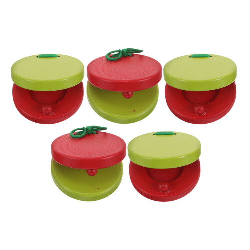 10Pcs Cartoon Wooden Castanets Educational Percussion Instruments 2