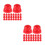 50Pcs Red Plastic Screw Bolt Covers Caps for Playground Use 6