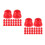50Pcs Red Plastic Screw Bolt Covers Caps for Playground Use 8