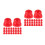 50Pcs Red Plastic Screw Bolt Covers Caps for Playground Use 10