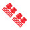 50Pcs Red Plastic Screw Bolt Covers Caps for Playground Use 5