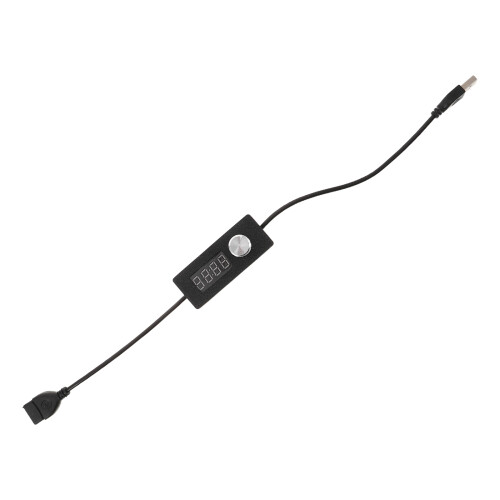 2Pcs Aquarium Lighting Extension Cord USB Timer Switch Black for Home 1