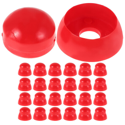 50Pcs Red Plastic Nut Protection Caps for Playground Bolt Covers 2
