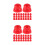 50Pcs Red Plastic Screw Bolt Covers Caps for Playground Use 7