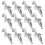 24Pcs Sturdy Silver Cable Hooks for Picture Hanging Wire Rope Display 1