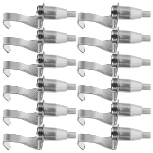 24Pcs Sturdy Silver Cable Hooks for Picture Hanging Wire Rope Display 2