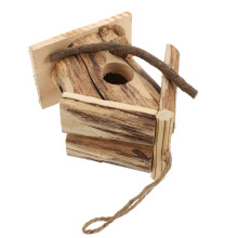 2 Pcs Wooden Bird House Wood Birdhouse Bird Home Gardening Decoration