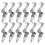 24Pcs Sturdy Silver Cable Hooks for Picture Hanging Wire Rope Display 2