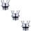 3Pcs Silver Aluminum Motorcycle Fuel Cap Durable 9