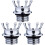 3Pcs Silver Aluminum Motorcycle Fuel Cap Durable 2