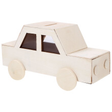 4Stk Holz Spardose Auto Mit DIY Design Für Schüler Und Zuhause