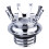 3Pcs Silver Aluminum Motorcycle Fuel Cap Durable 10