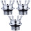 3Pcs Silver Aluminum Motorcycle Fuel Cap Durable 3