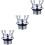 3Pcs Silver Aluminum Motorcycle Fuel Cap Durable 5