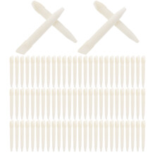 300Pcs White Fiber Marker Tips Dual Head Refillable Pen for Office Use