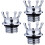 3Pcs Silver Aluminum Motorcycle Fuel Cap Durable 6
