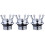 3Pcs Silver Aluminum Motorcycle Fuel Cap Durable 4