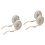 2Pairs Detachable Buckle Strap for High Heels White PU Adjustable 6