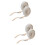 2Pairs Detachable Buckle Strap for High Heels White PU Adjustable 9