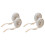 2Pairs Detachable Buckle Strap for High Heels White PU Adjustable 4