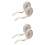 2Pairs Detachable Buckle Strap for High Heels White PU Adjustable 7