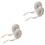 2Pairs Detachable Buckle Strap for High Heels White PU Adjustable 5