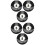 6 Pcs Resin Billiard Ball Set For Table Game Replacement 7