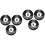 6 Pcs Resin Billiard Ball Set For Table Game Replacement 6
