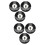 6 Pcs Resin Billiard Ball Set For Table Game Replacement 9