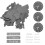 2Pcs Creative World Time Hanging Clock Black Decorative Wall Art Home 11
