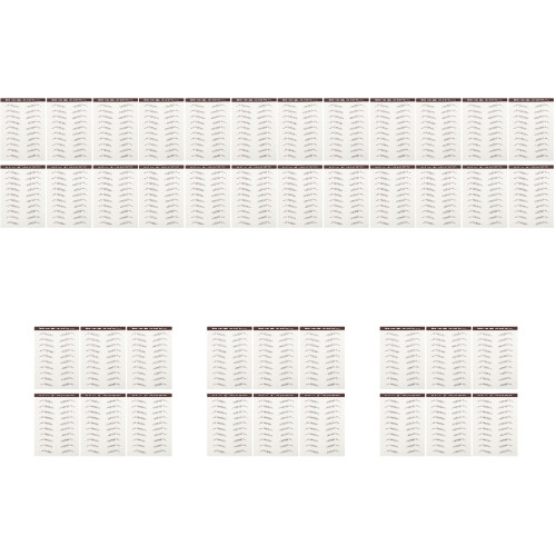 42Pcs Brown Imitation Eyebrow Stickers Natural Brows for Makeup 2
